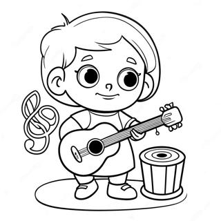 June From Little Einsteins Playing With Musical Instruments Coloring Page 72835-60139