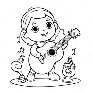 June From Little Einsteins Playing With Musical Instruments Coloring Page 72835-60140