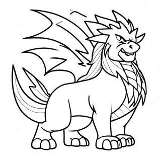 Zamazenta In Battle Pose Coloring Page 72855-60163