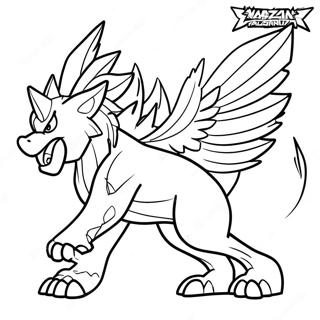 Zamazenta In Battle Pose Coloring Page 72855-60164