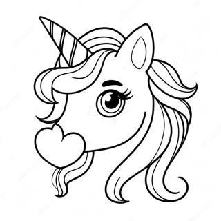 Unicorn Emoji Coloring Pages