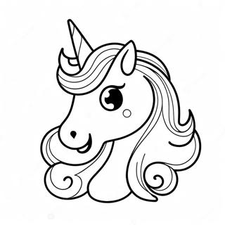 Unicorn Emoji Coloring Page 72864-60154