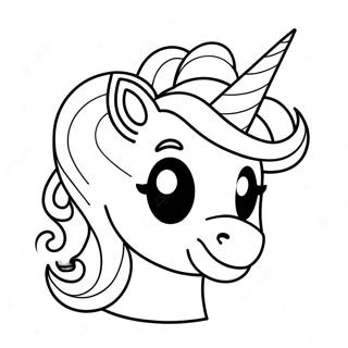 Unicorn Emoji Coloring Page 72864-60155