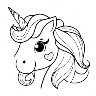 Unicorn Emoji Coloring Page 72864-60156