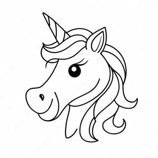 Sparkling Unicorn Emoji Coloring Page 72865-60157