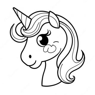 Sparkling Unicorn Emoji Coloring Page 72865-60158