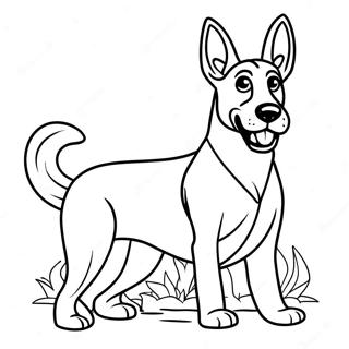 Playful Belgian Malinois Coloring Page 72875-60172