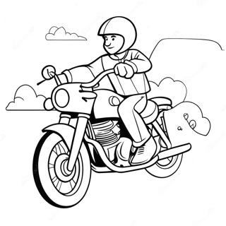 Chase Riding His Motorcycle Coloring Page 72885-60181