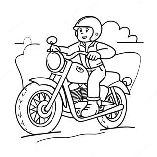 Chase Riding His Motorcycle Coloring Page 72885-60183