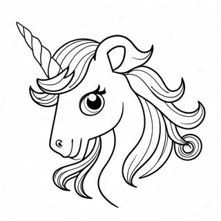 Sparkling Unicorn Horn Coloring Page 72905-60206