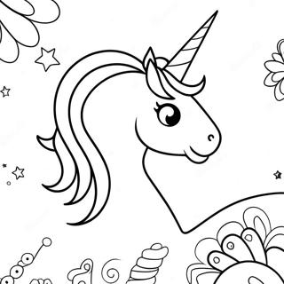 Sparkling Unicorn Horn Coloring Page 72905-60208