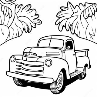 Vintage Pickup Truck Coloring Page 72935-60217