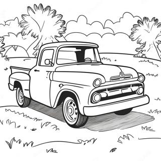 Vintage Pickup Truck Coloring Page 72935-60218