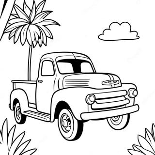 Vintage Pickup Truck Coloring Page 72935-60219