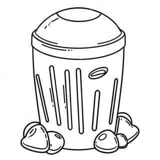 Trash Can Coloring Page 72944-60226