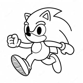 Sonic Running Fast Coloring Page 72955-60230