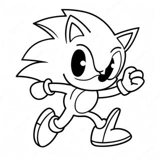 Sonic Running Fast Coloring Page 72955-60231