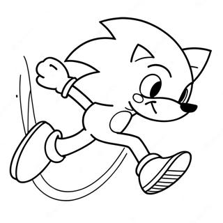 Sonic Running Fast Coloring Page 72955-60232