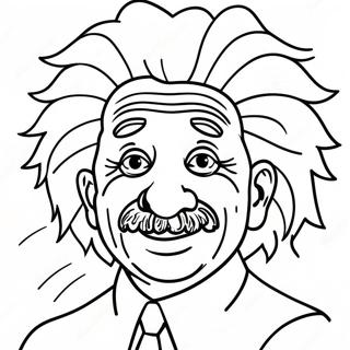 Funny Albert Einstein With Wild Hair Coloring Page 72975-60262