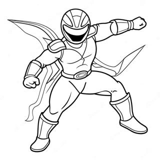 Red Ranger In Action Coloring Page 73005-60277