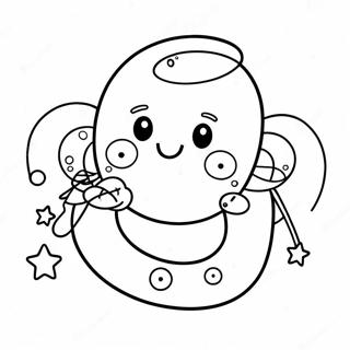 Cute Pacifier With Stars Coloring Page 73015-60288