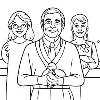 Mr Rogers With Friendly Neighbors Coloring Page 73055-60317