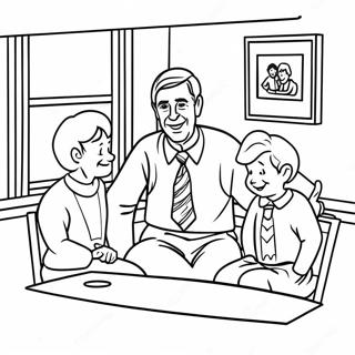 Mr Rogers With Friendly Neighbors Coloring Page 73055-60318