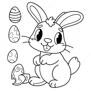 Fun Easter Bunny Math Coloring Page 73075-60357