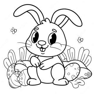 Fun Easter Bunny Math Coloring Page 73075-60359