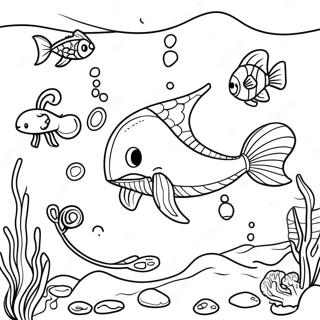 Deep Ocean Scene Coloring Page 73084-60332