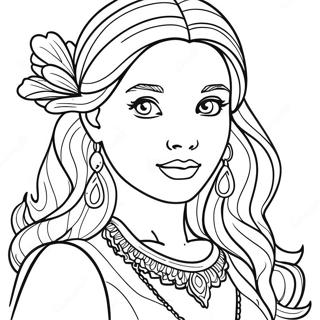 Realistic Girl Coloring Page 73094-60338