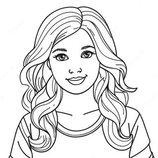 Realistic Girl Coloring Page 73094-60339