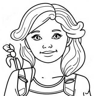 Realistic Girl Coloring Page 73094-60340