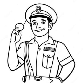 Robin With Scoops Ahoy Uniform Coloring Page 73105-60354