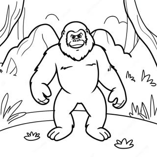 Sneaky Sasquatch Coloring Page 73134-60374