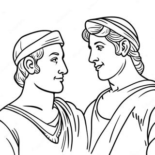 David And Jonathan Coloring Page 73144-60387