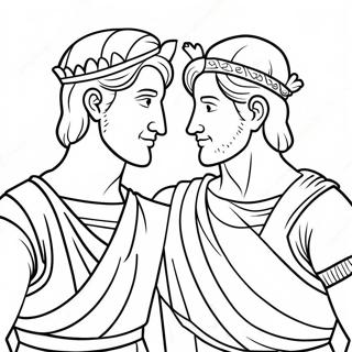 David And Jonathan Friendship Coloring Page 73145-60398