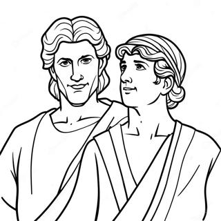 David And Jonathan Friendship Coloring Page 73145-60399