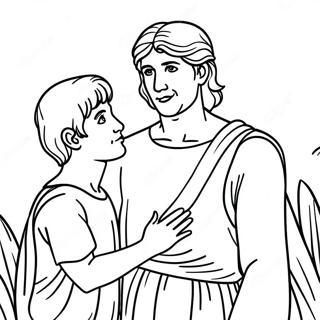 David And Jonathan Friendship Coloring Page 73145-60400