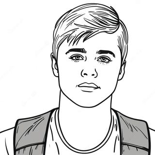 Justin Bieber Coloring Page 7314-5948