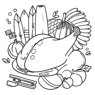 Thanksgiving Music Coloring Pages