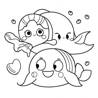 Cute Maatjes Swimming Together Coloring Page 73185-60424