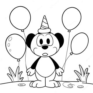 Oswald With Colorful Balloons Coloring Page 73205-60439