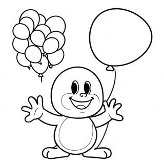 Oswald With Colorful Balloons Coloring Page 73205-60440