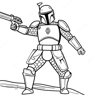 Jango Fett In Battle Armor Coloring Page 73225-60451