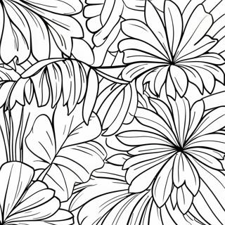 Tropical Palm Leaves Coloring Page 73245-60471