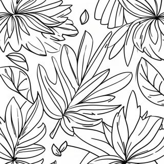 Tropical Palm Leaves Coloring Page 73245-60472