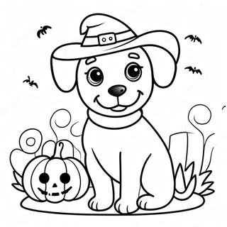 Halloween Dog Coloring Pages