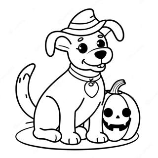 Halloween Dog Coloring Page 7324-5954