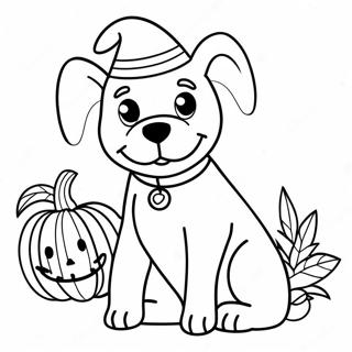 Halloween Dog Coloring Page 7324-5956